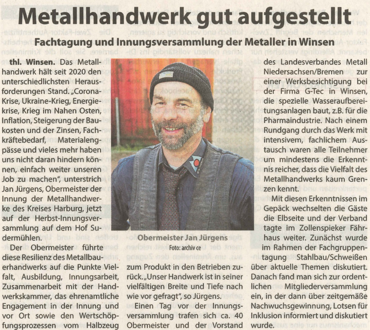 Metallhandwerk gut aufgestellt