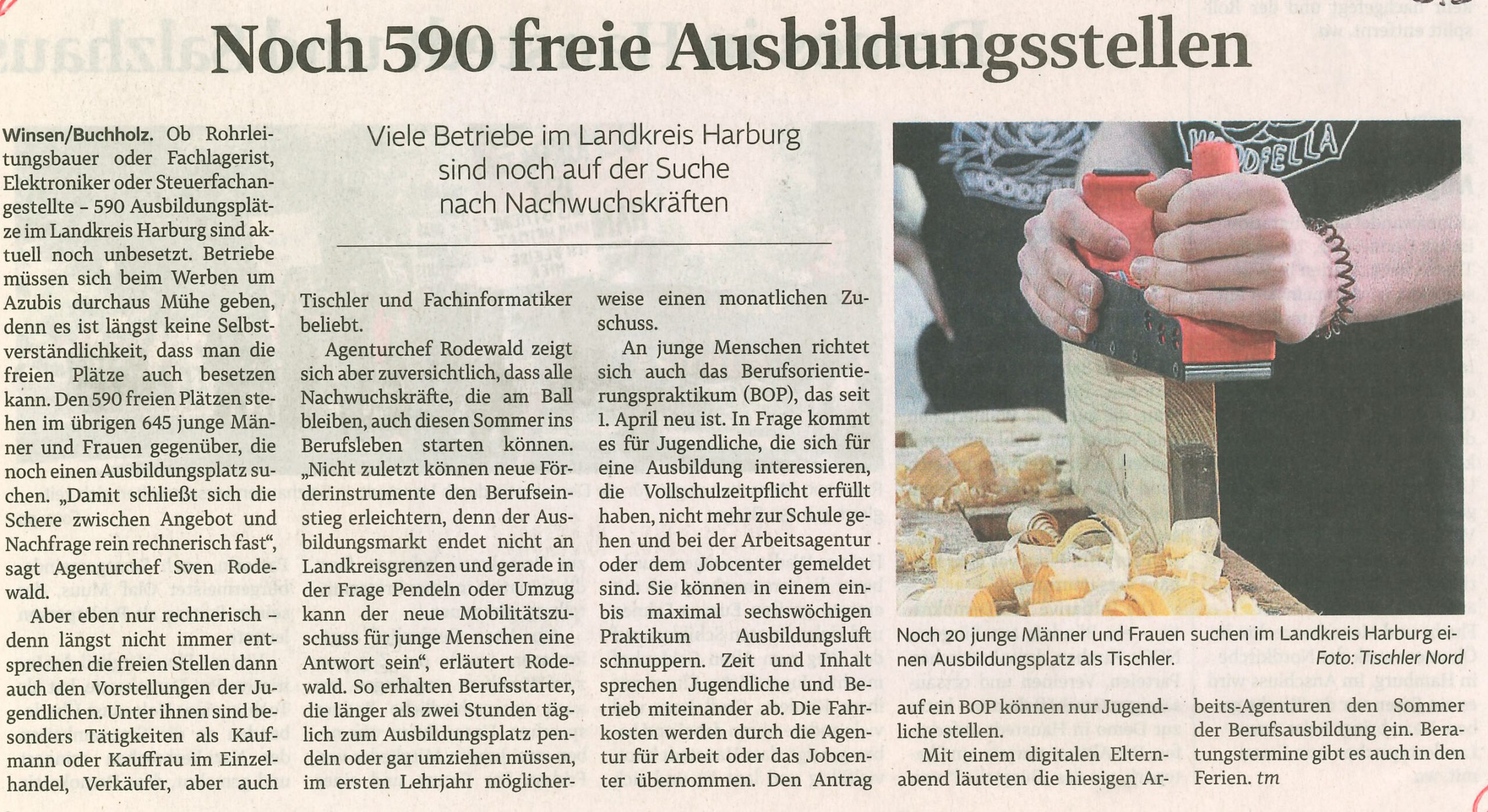 Noch 590 freie Ausbildungsstellen