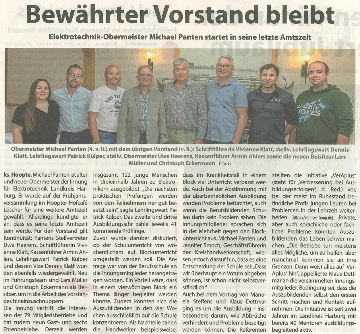 Bewährter Vorstand bleibt